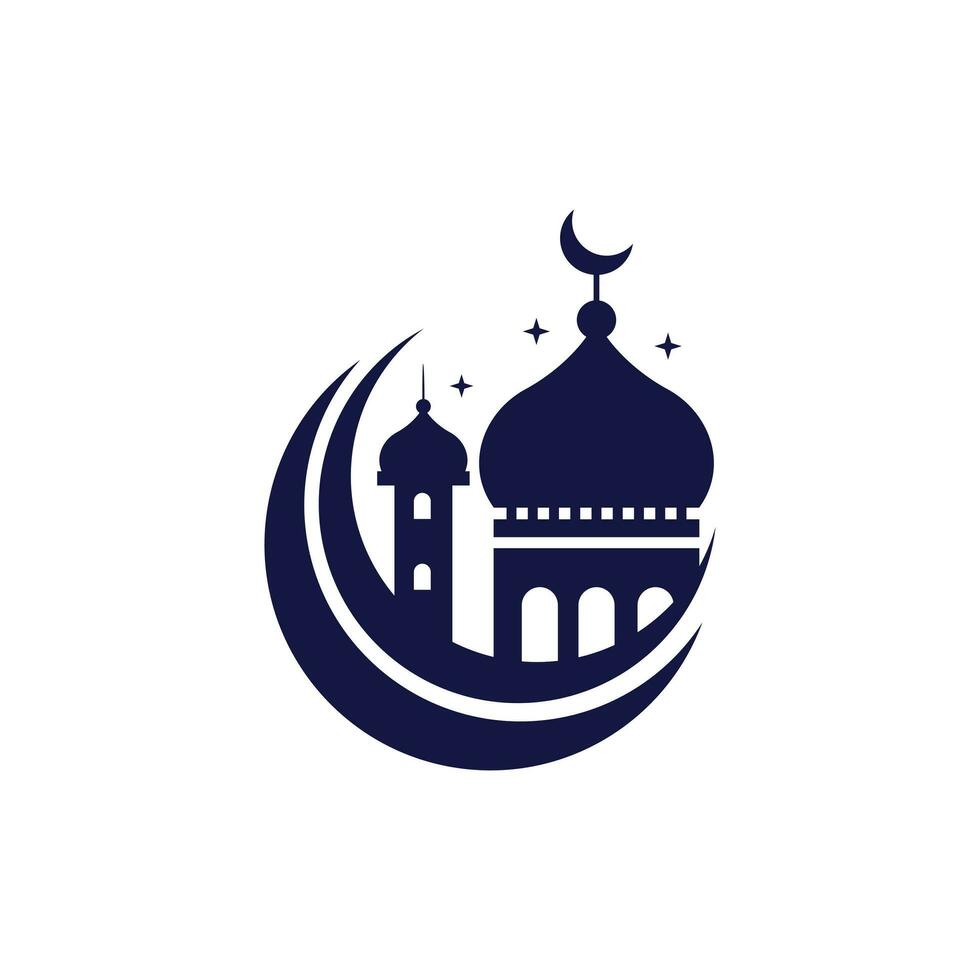 Mosque Moon logo images illustration design. logos, icons. Vector Logo Template