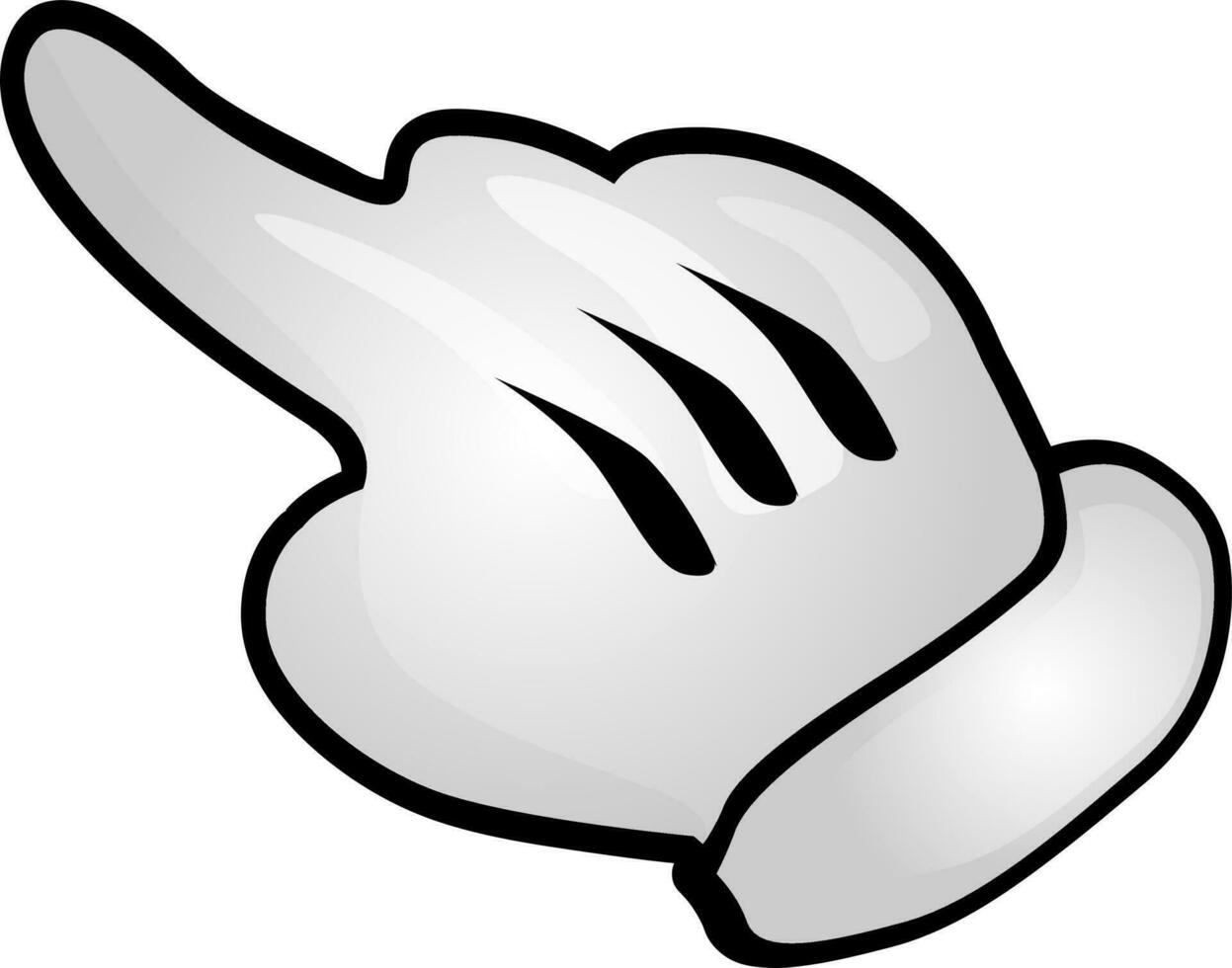 Pointer finger. Thin wrist icon. Cursor symbol. Hand vector illustration.