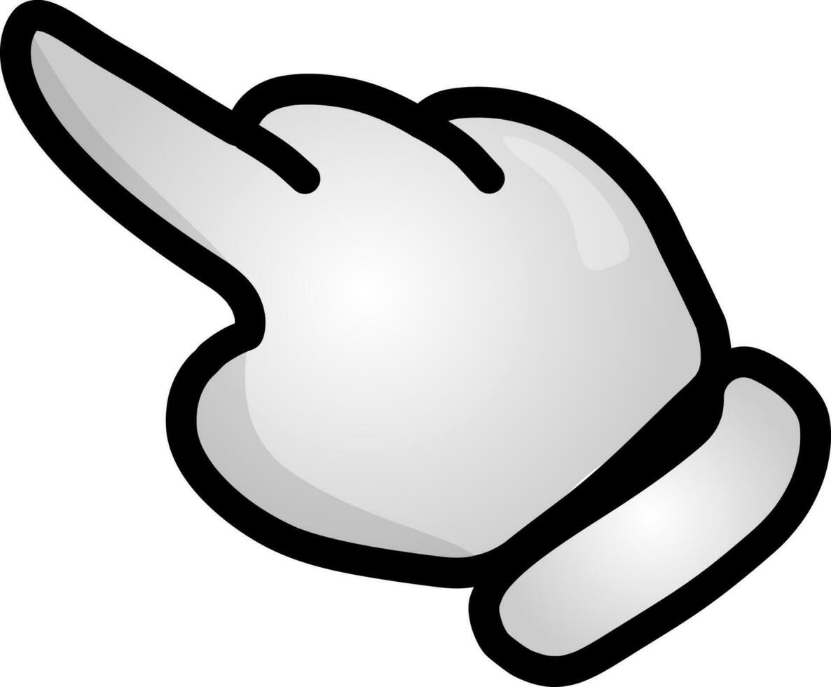 Pointer finger. Thin wrist icon. Cursor symbol. Hand vector illustration.