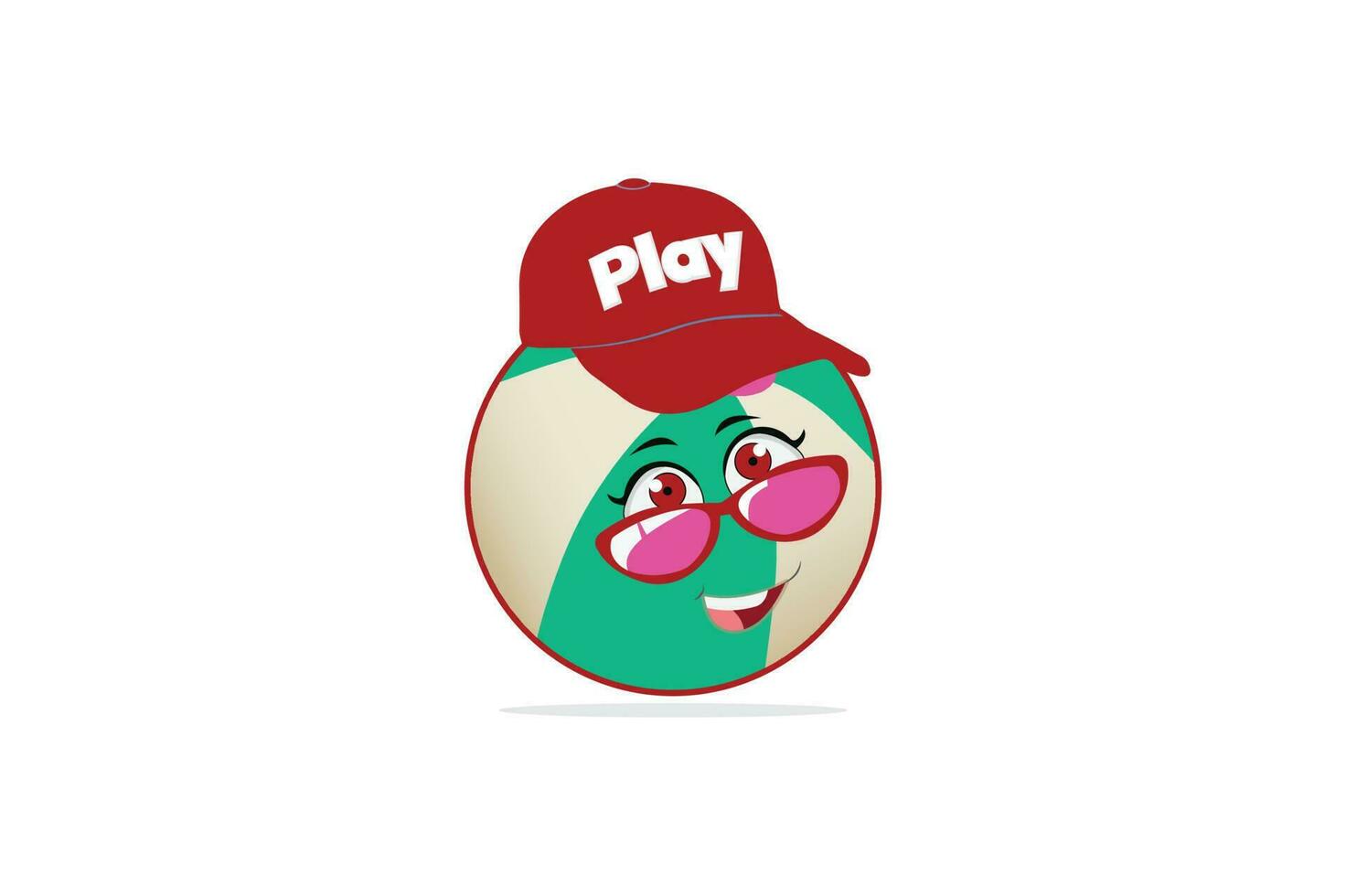 beach ball vector logo design template