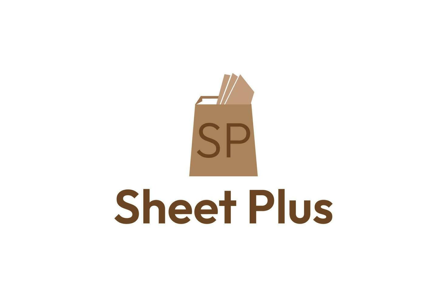 paper sales shopping logo design template vector
