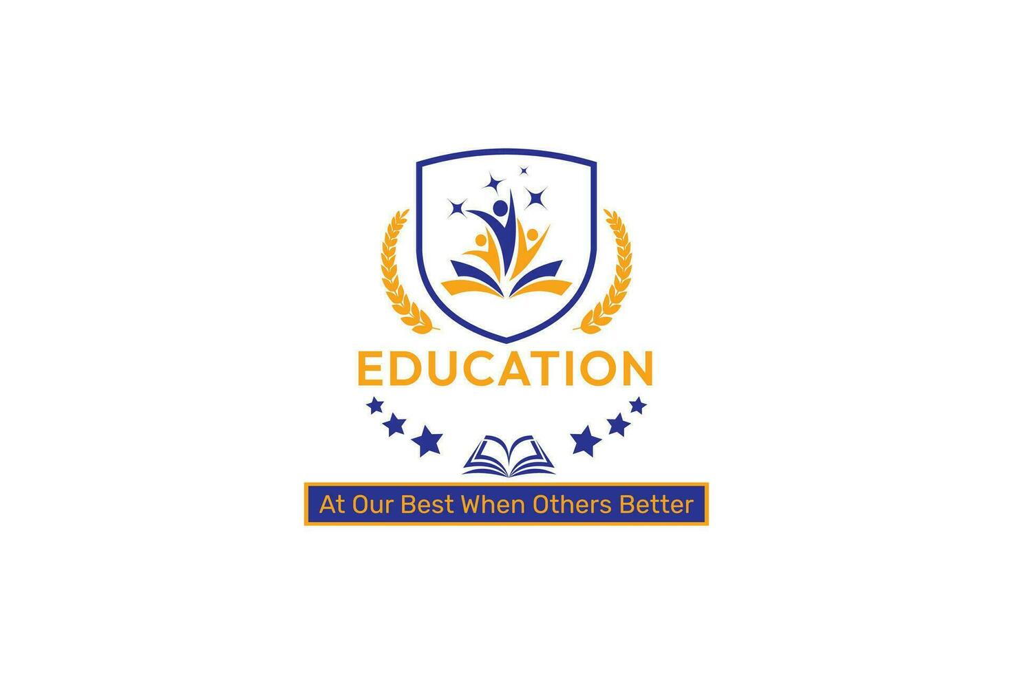 education based logo design template vector