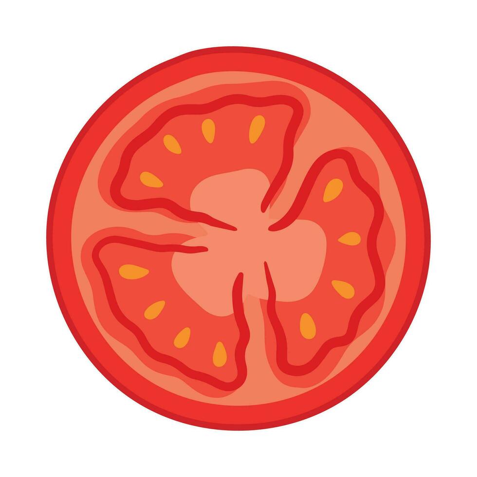 Tomato Slice Icon clipart vegetable vector illustration