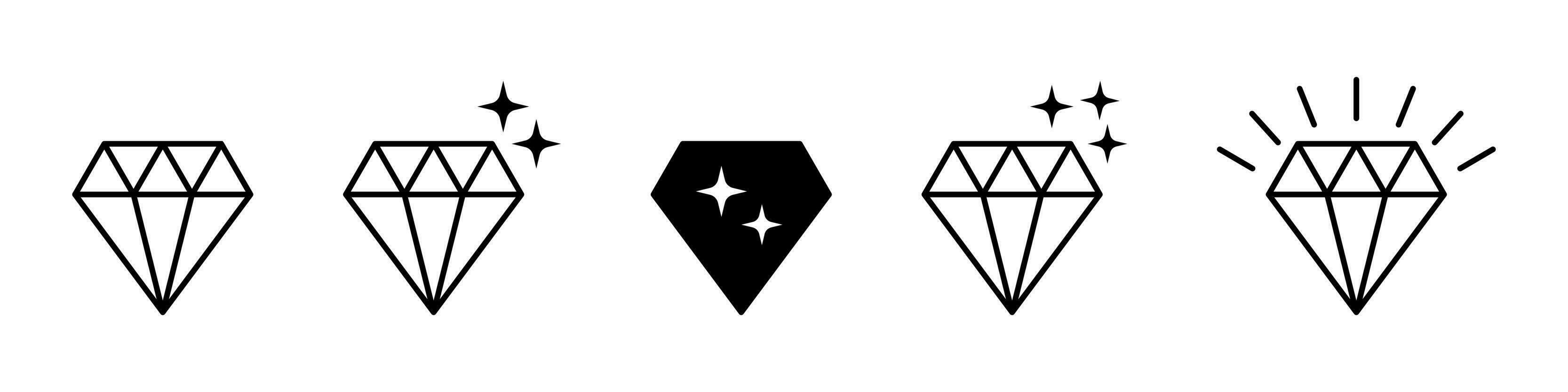 Diamond icon vector. Crystal sign, Brilliant symbol. vector