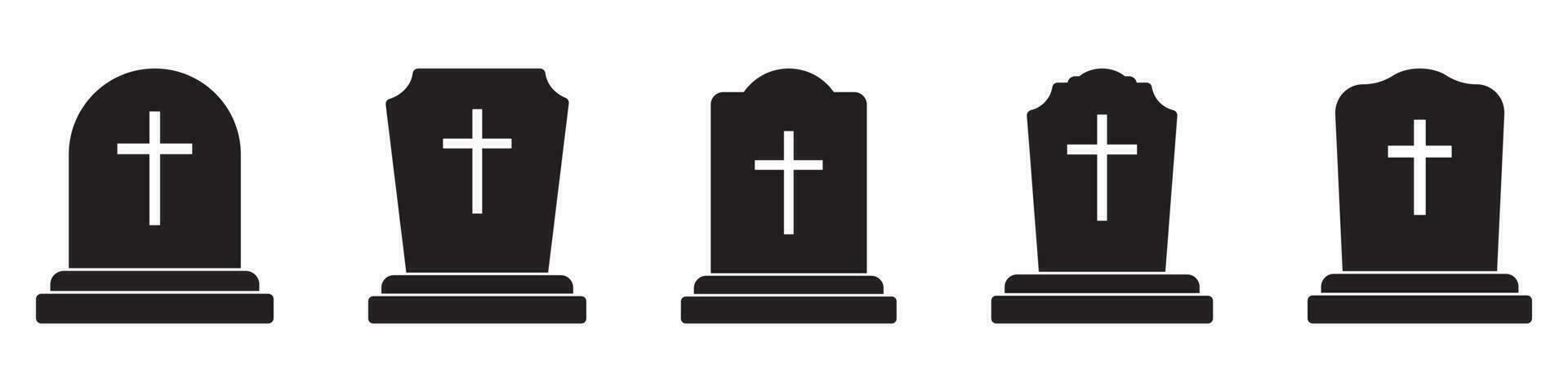 Tombstone icon. Rip grave icon vector. vector