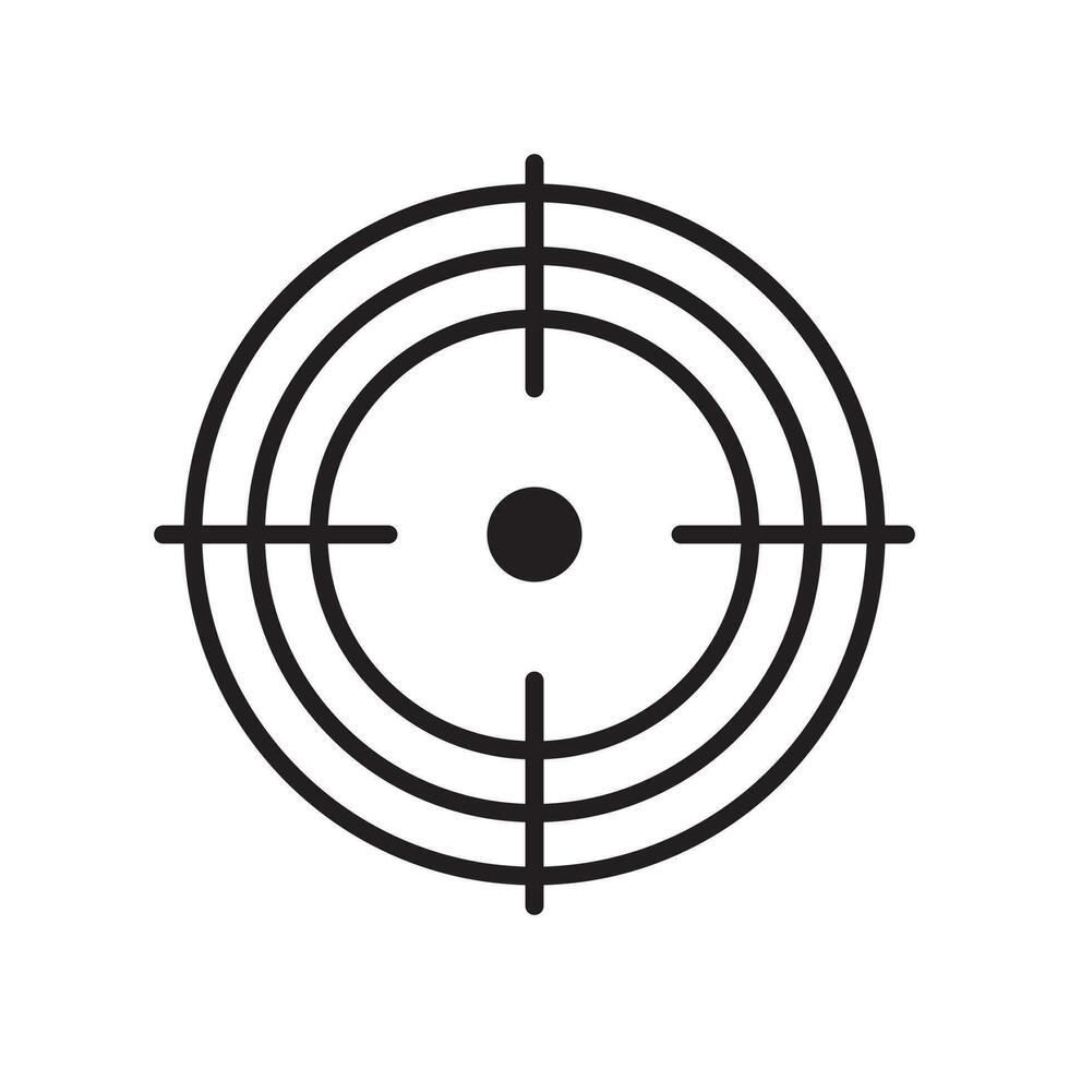 Focus icon, Aim, target line icon, vector symbol.