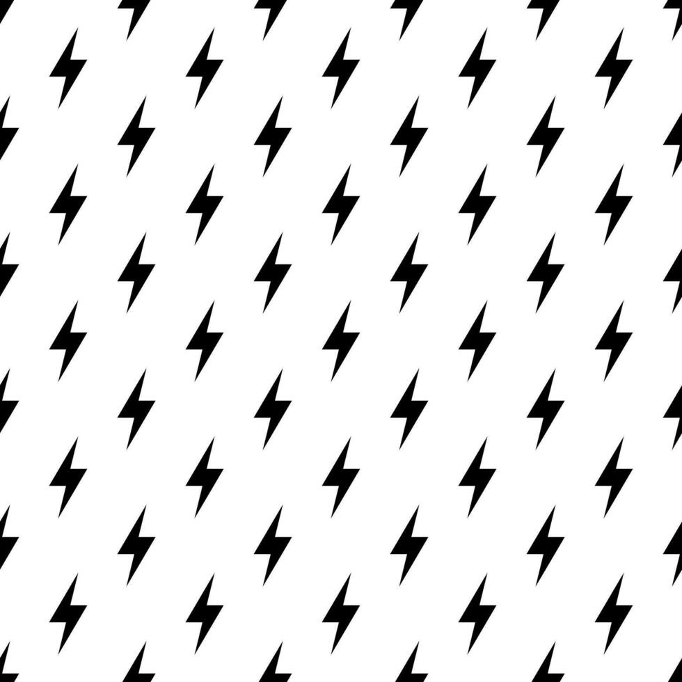 Lightning bolts, thunderbolts seamless pattern vector illustration.