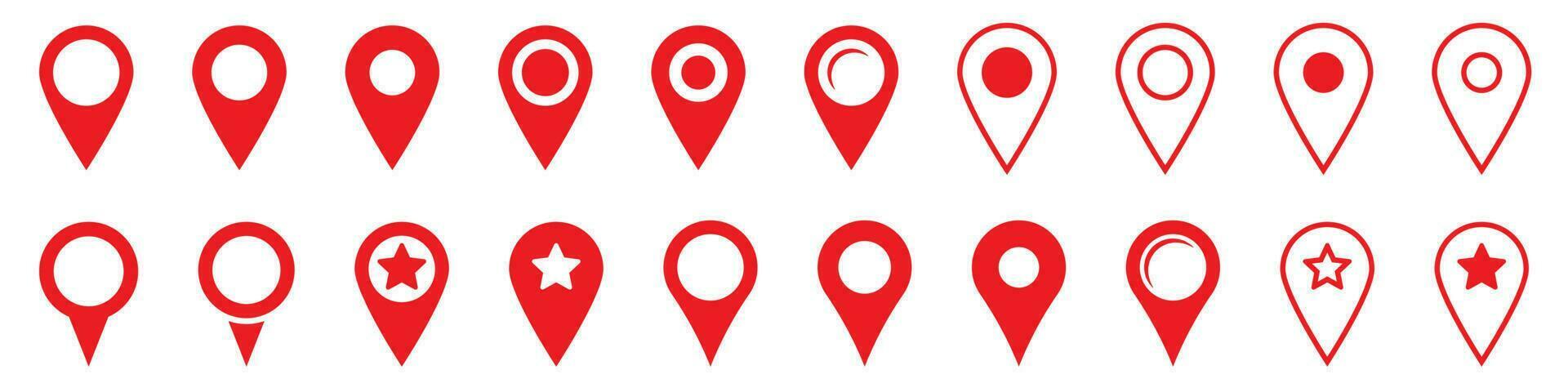 Red maps pin. Location map icon. Location pin. Pin icon vector. vector