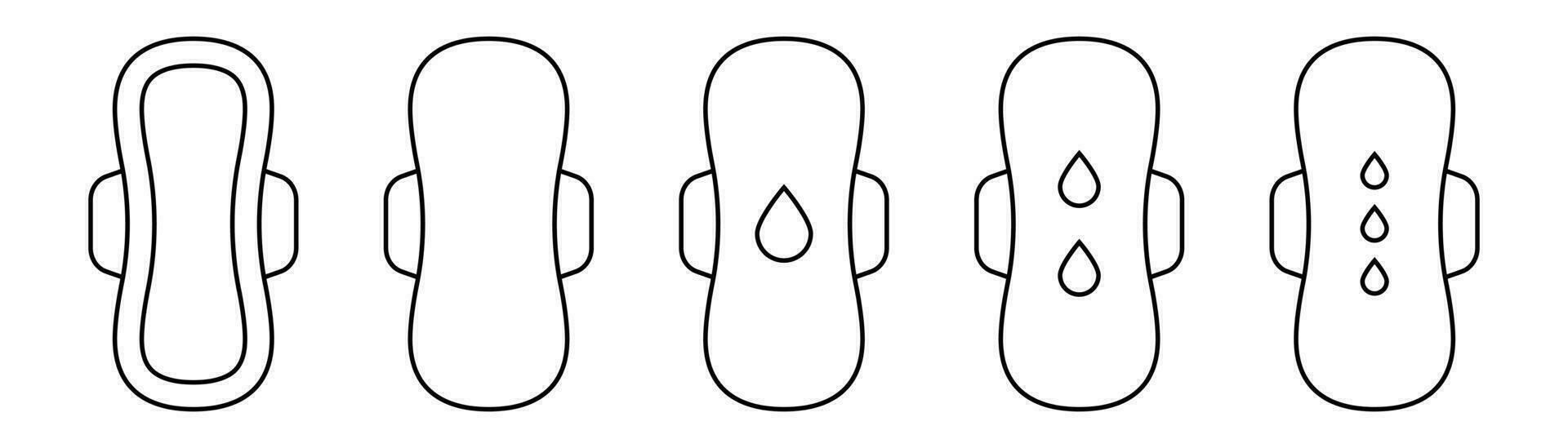Sanitary pads vector icon. Sanitary napkin line icon.