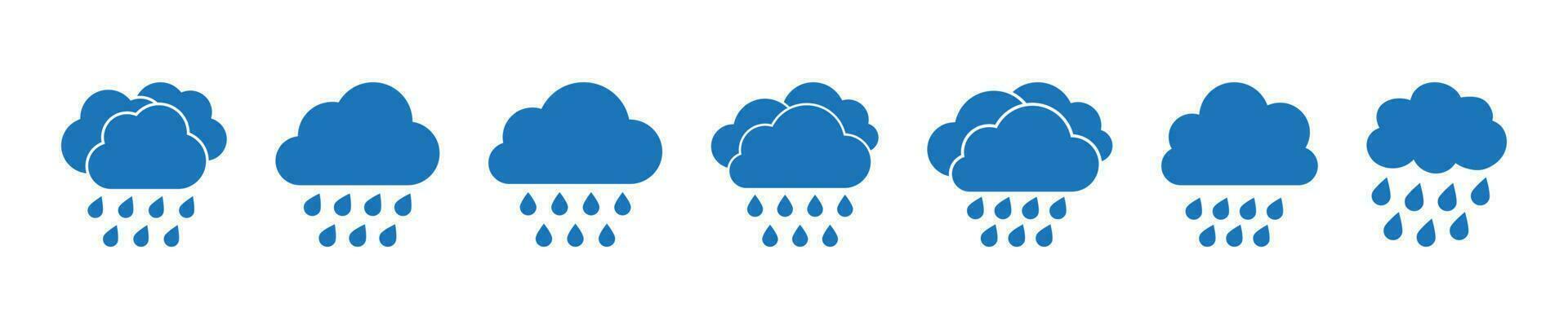Rain icon in trendy flat style. Cloud rain symbol for your web site