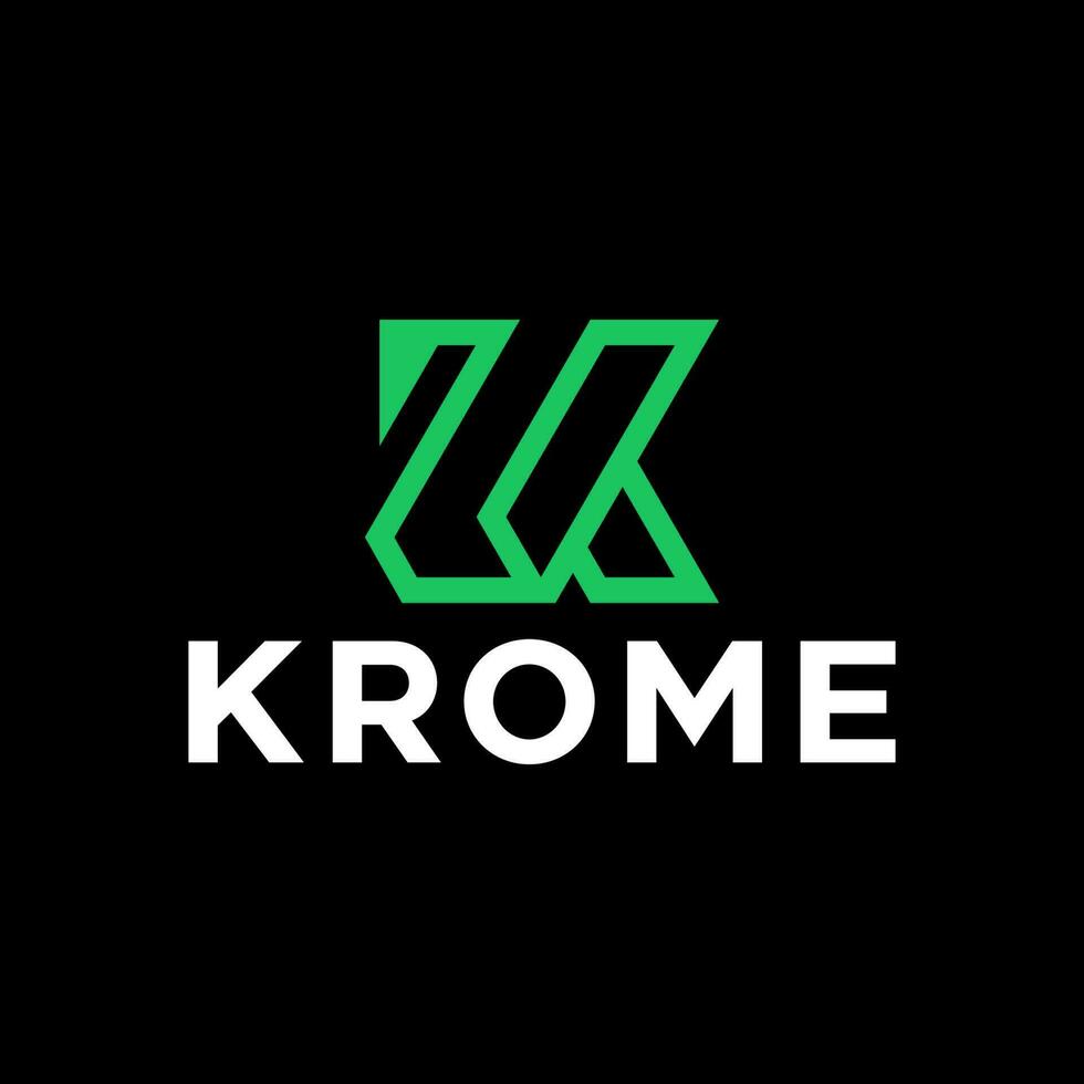Letter K Simple Modern Logo vector