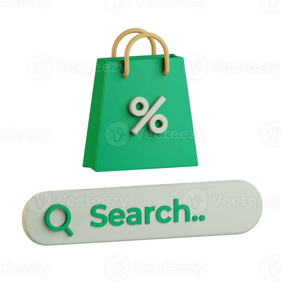 discounted product search engine online shopping ecommerce 3d icon illustration design png