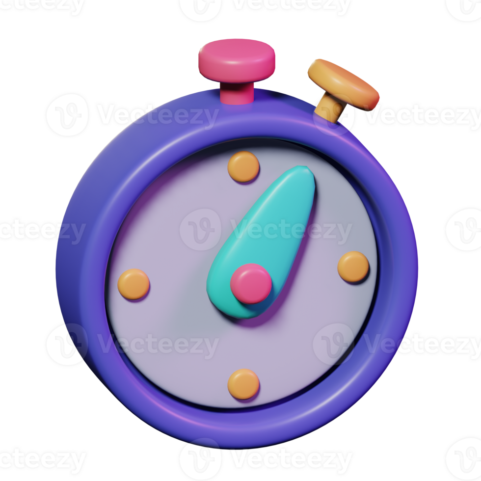 stopwatch business time management 3d icon illustration design png