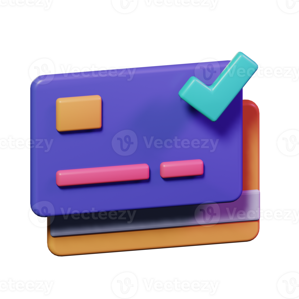credit card online payment available 3d icon illustration design png