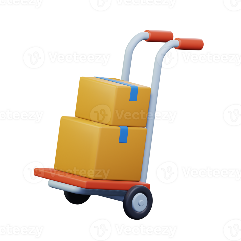 stack of some package cardboard box with address line label and duct tape 3d rendered icon illustration design png