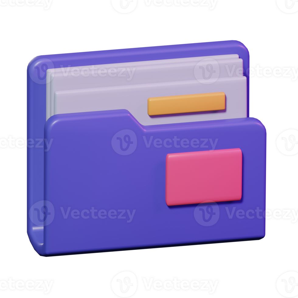 bedrijf document het dossier map 3d icoon illustratie ontwerp png