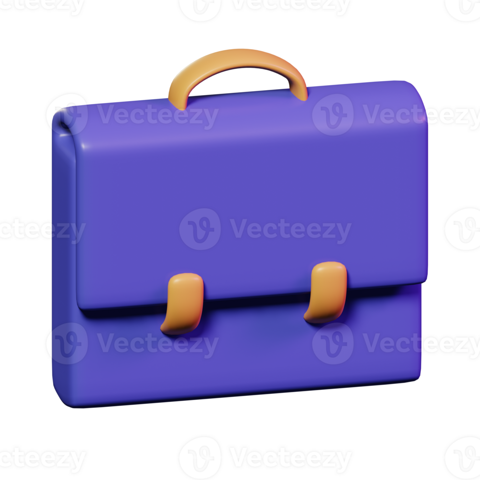 briefcase business man document bag 3d icon illustration design png