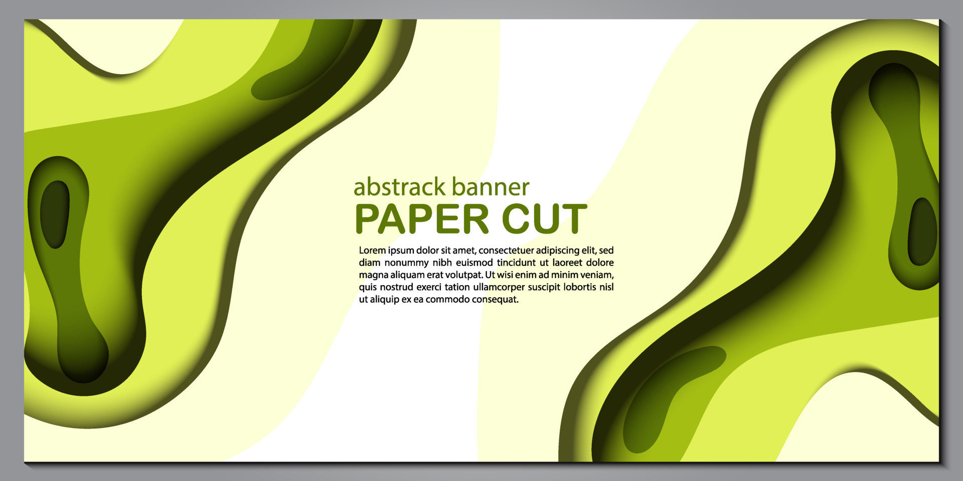 Modern abstract paper cut out background for website, banner