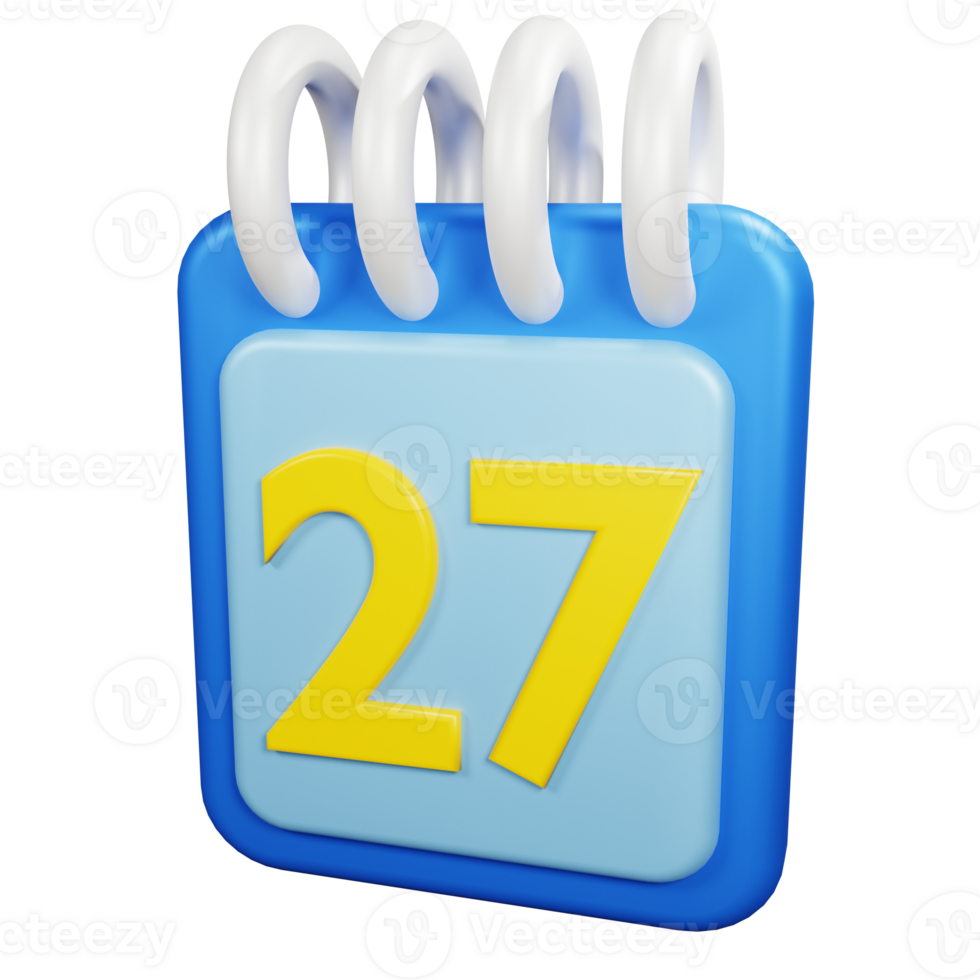 3D Rendering Date Icon Object png