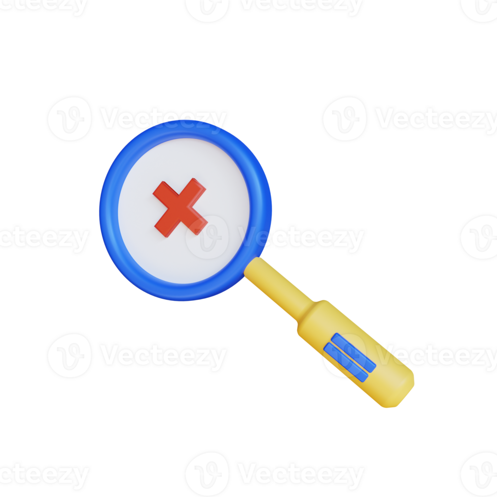 3D Search Icon Object png
