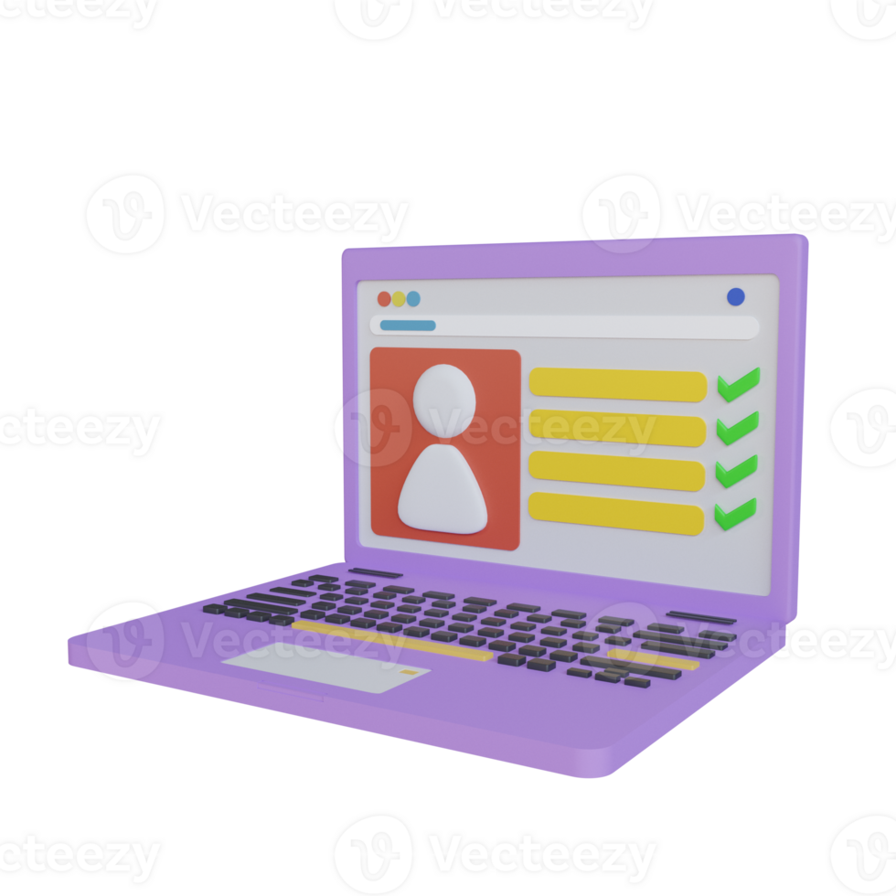 Profile Laptop Object png