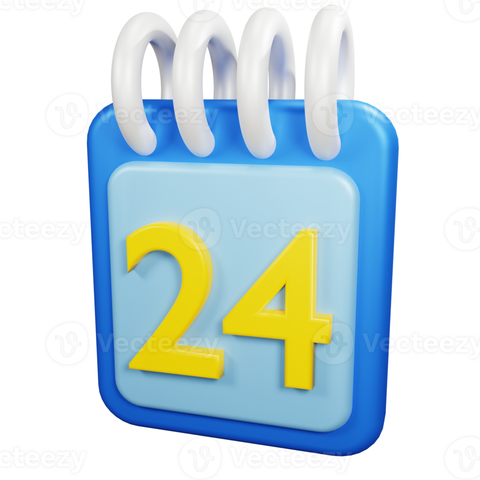 3D Rendering Date Icon Object png