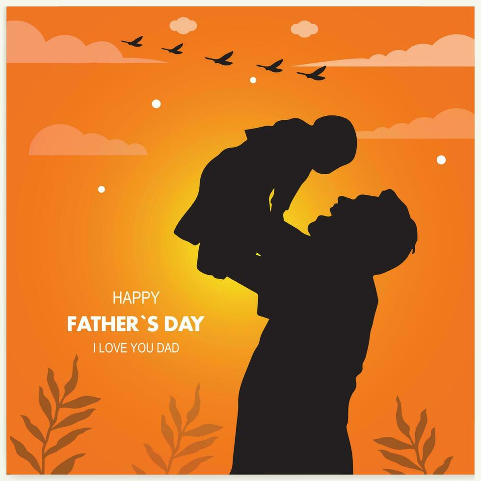 Happy Fathers day vector background, web banner, poster. card vector illustration.