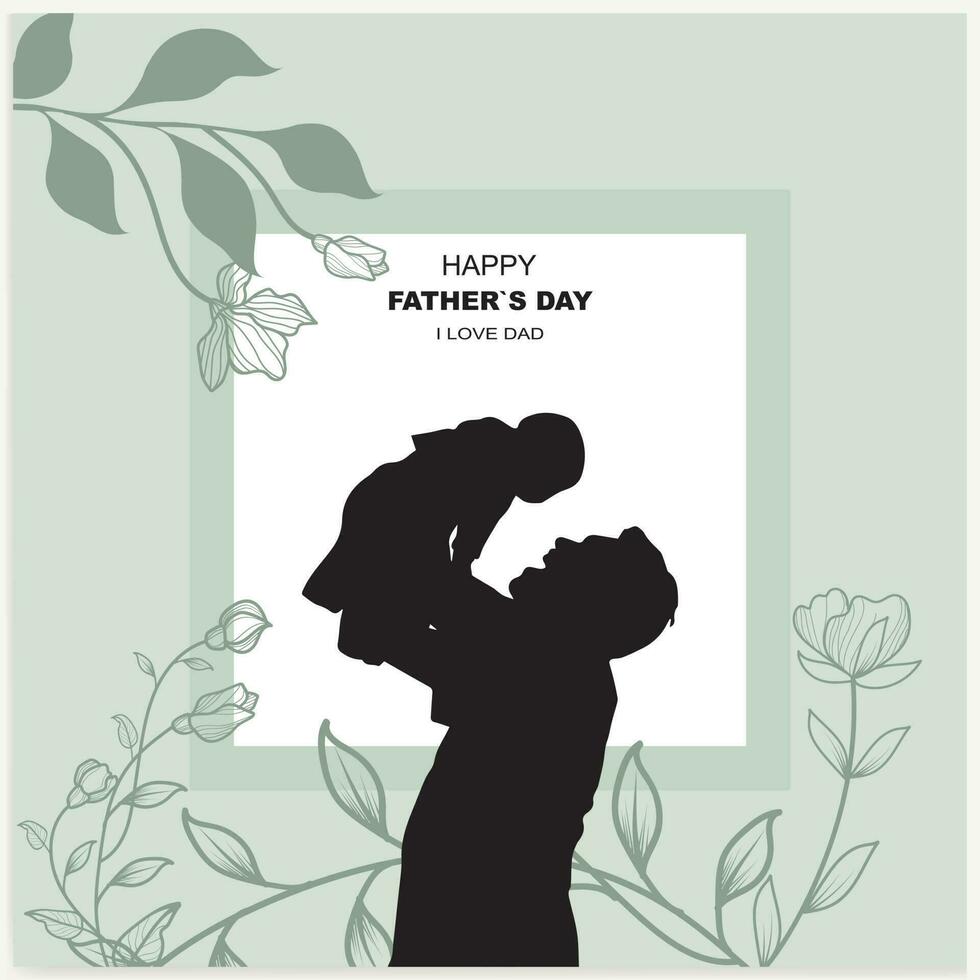 Happy Fathers day vector background, web banner, poster. card vector illustration.