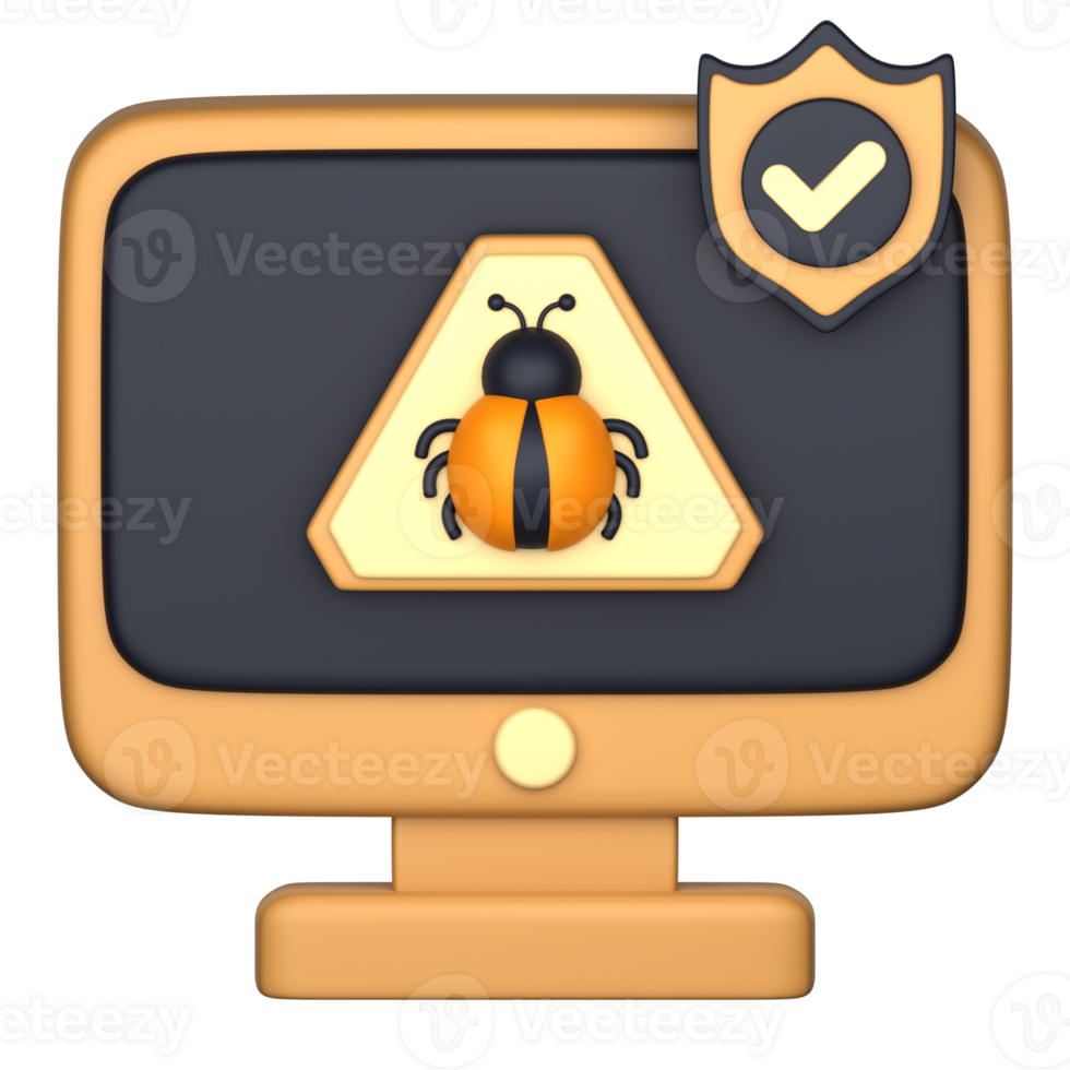 3d illustration of malware protection png