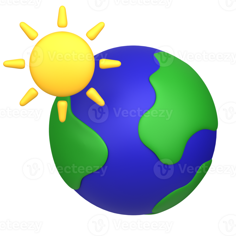 3d illustrazione di globale riscaldamento png