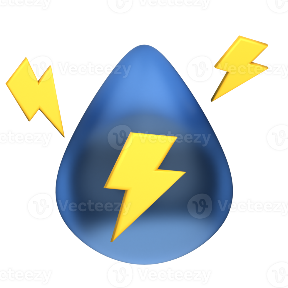 3d ilustración de agua energía png