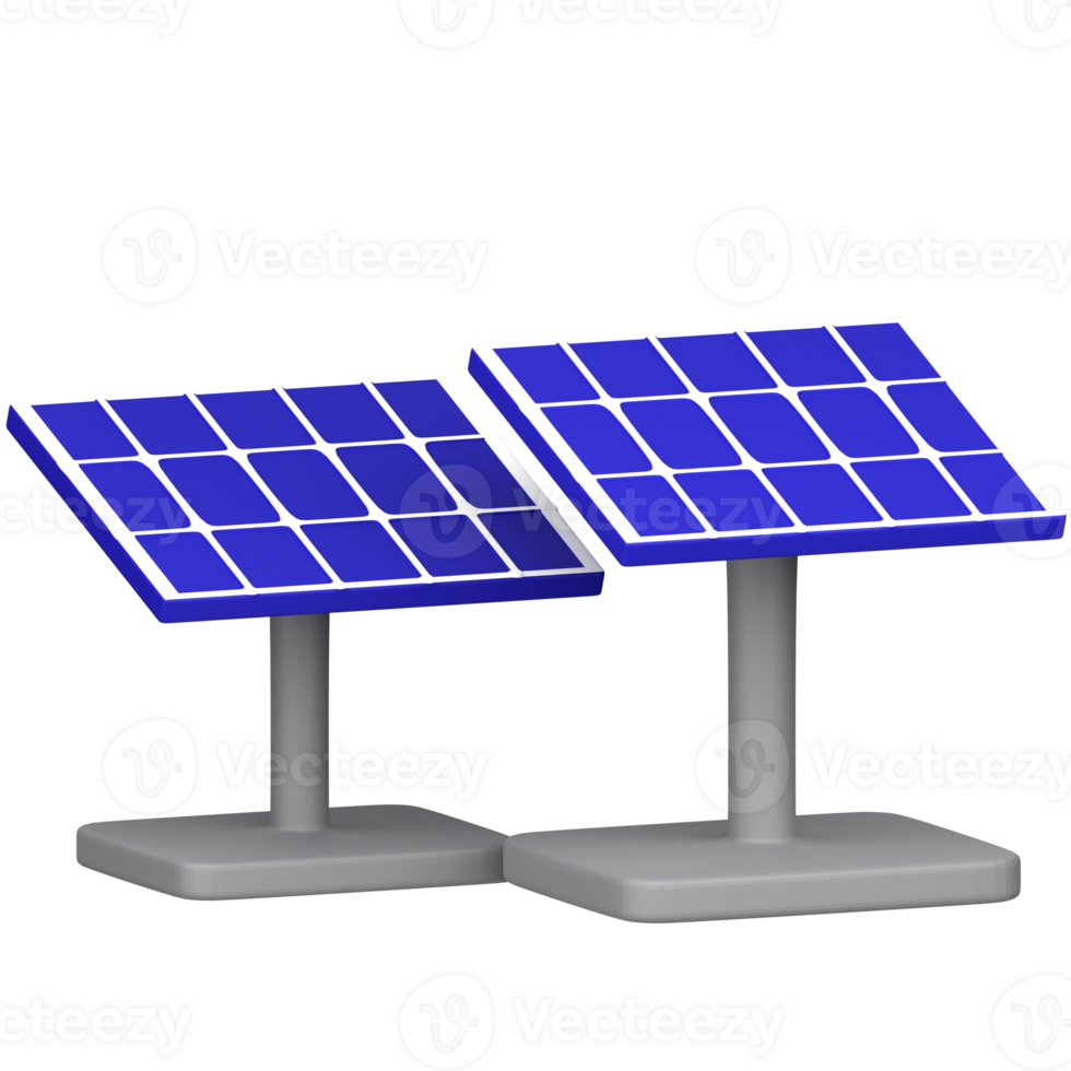 3d illustratie van zonne- paneel png