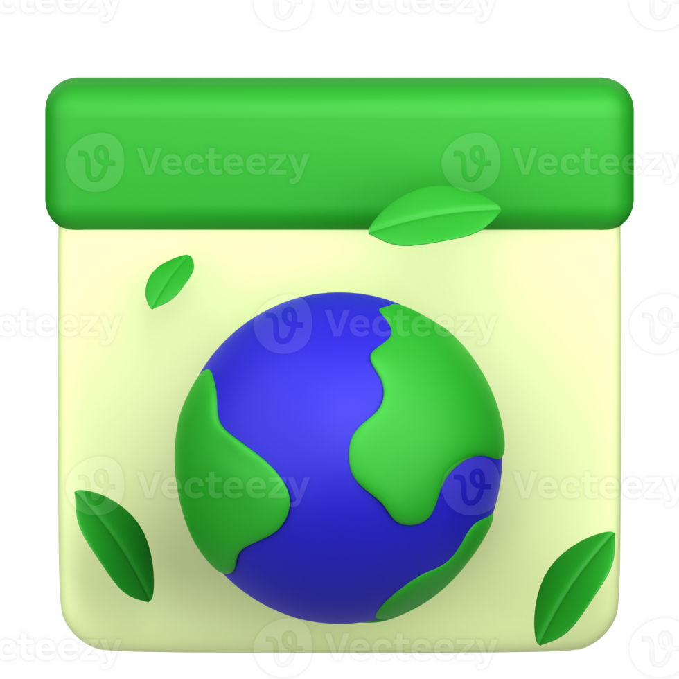 3d illustration of earth day png