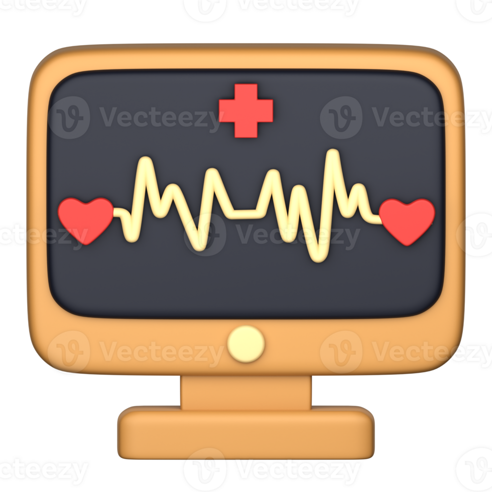 3d illustration of computer health monitoring 24673553 PNG