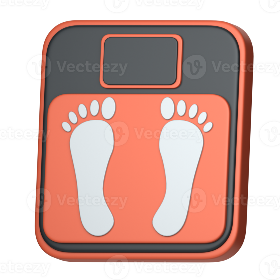 3d icon illustration weight scale png