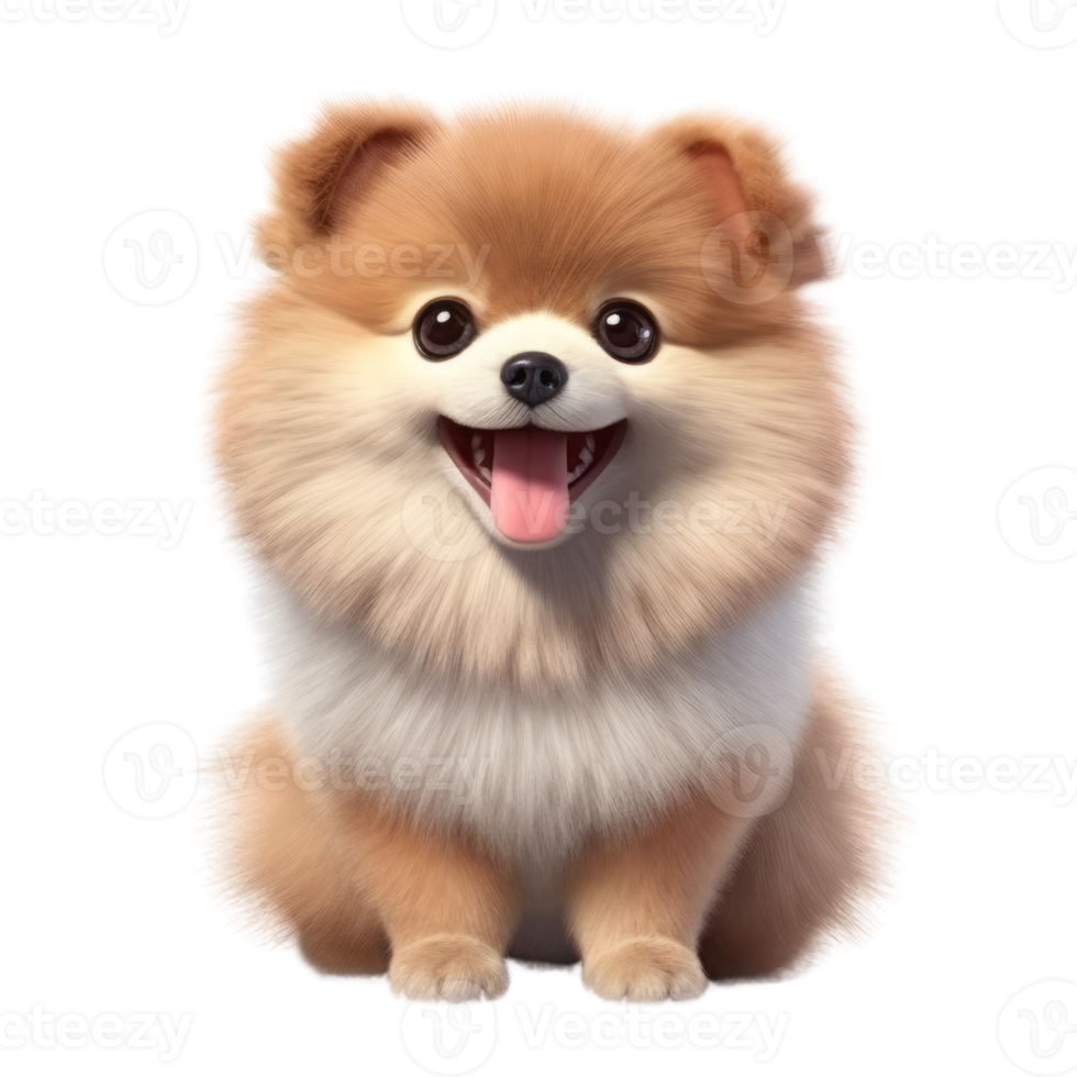 Illustration painting of cute dog isolated transparent background, Digital art, , png