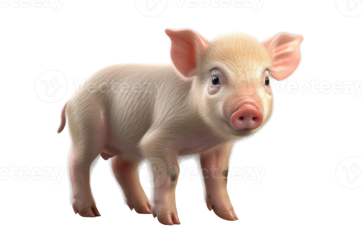 Illustration painting of cute pig isolated transparent background, Digital art, , png