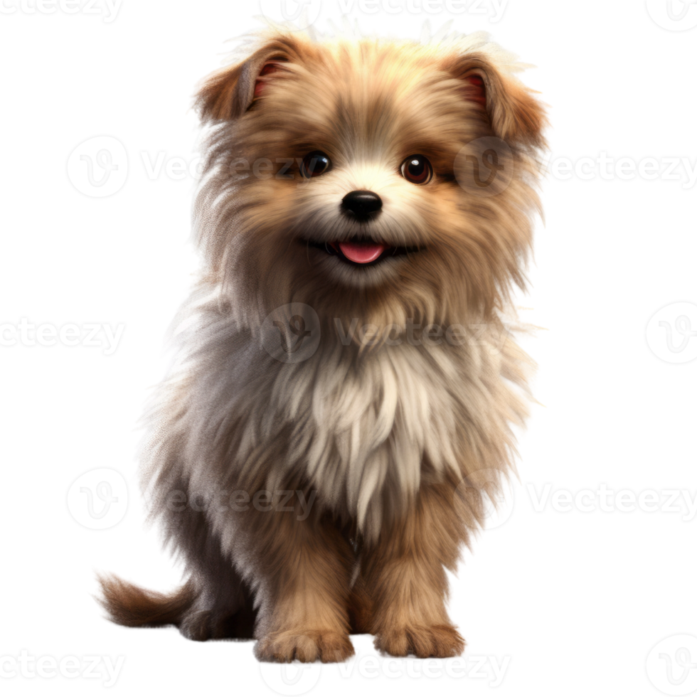 Illustration painting of cute dog isolated transparent background, Digital art, , png
