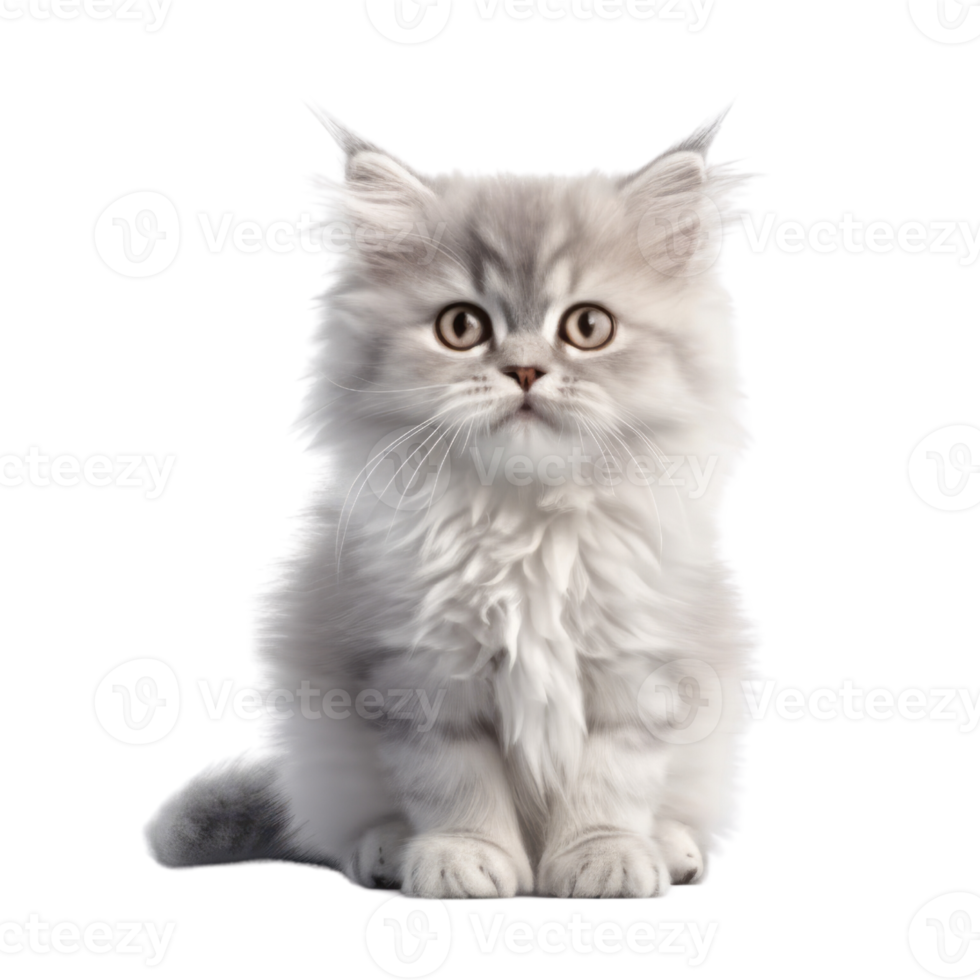 Illustration painting of cute cat isolated transparent background, Digital art, , png