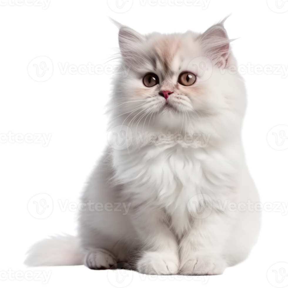 Illustration painting of cute cat isolated transparent background, Digital art, , png