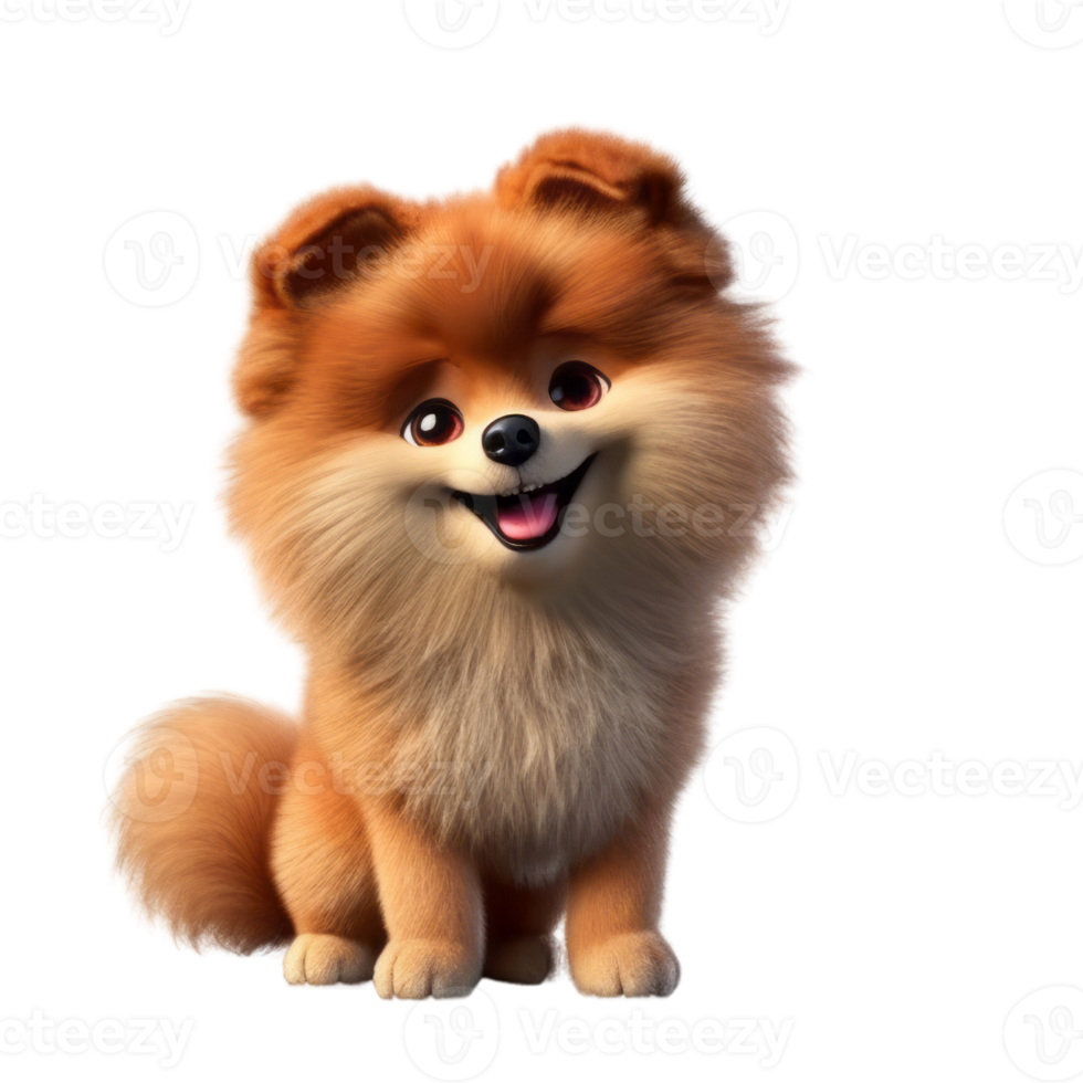 Illustration painting of cute dog isolated transparent background, Digital art, , png