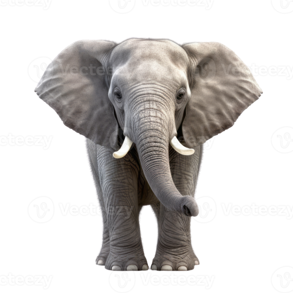 Illustration painting of cute elephant isolated transparent background, Digital art, , png