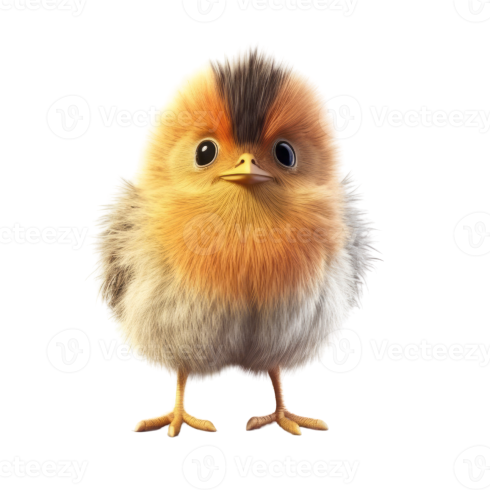 Illustration painting of cute bird isolated transparent background, Digital art, , png