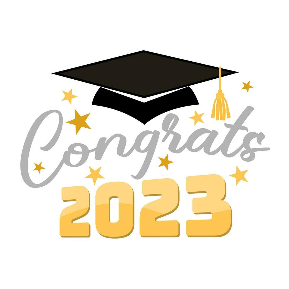 Congratulations Class of 2023. Congratulations graduates 2023 banner. vector