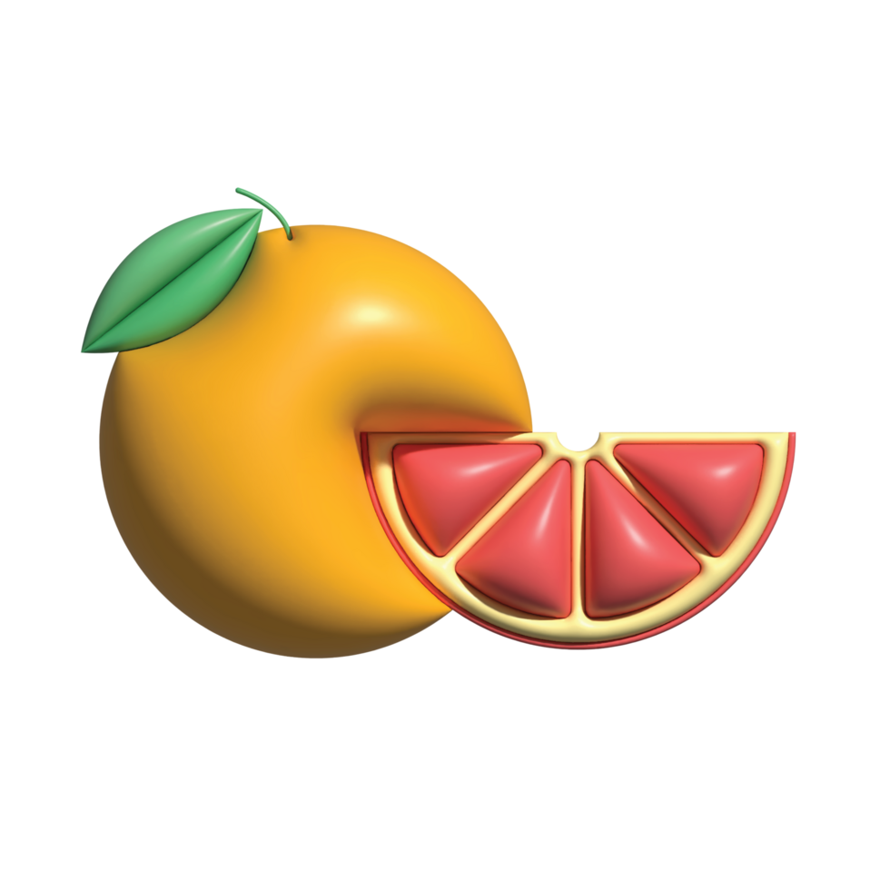 3D Front of View of Sunkist png