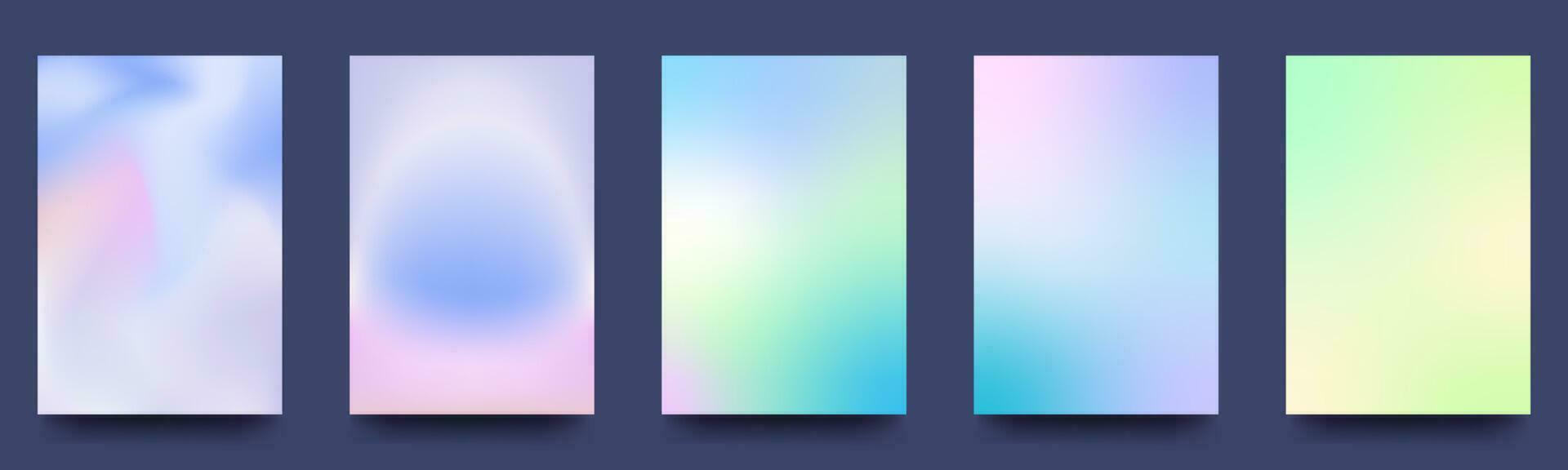 Set of gradient backgrounds. Creative smooth gradient for cover, banner, postcard, flyer, poster.Background modern twisty design. Vector