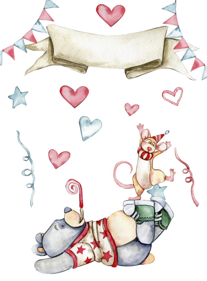 Party celebration composition. png