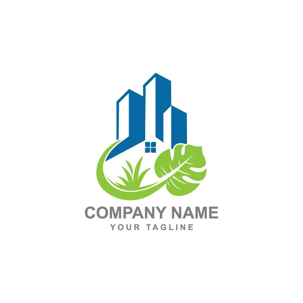 Nature Town Logo Template Design Vector, Emblem, Design Concept, Creative Symbol, Icon. vector