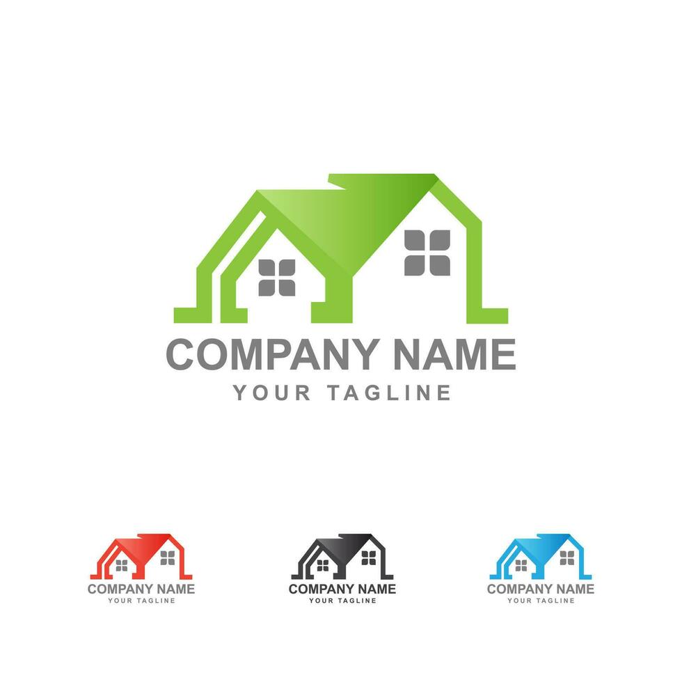 real estate logo design template, Construction Architecture Building symbol vector editable.