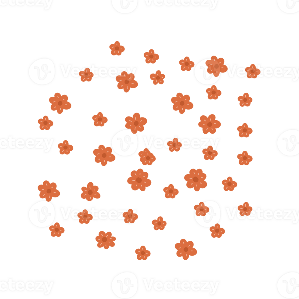 Orange Blossom Doodle Art png